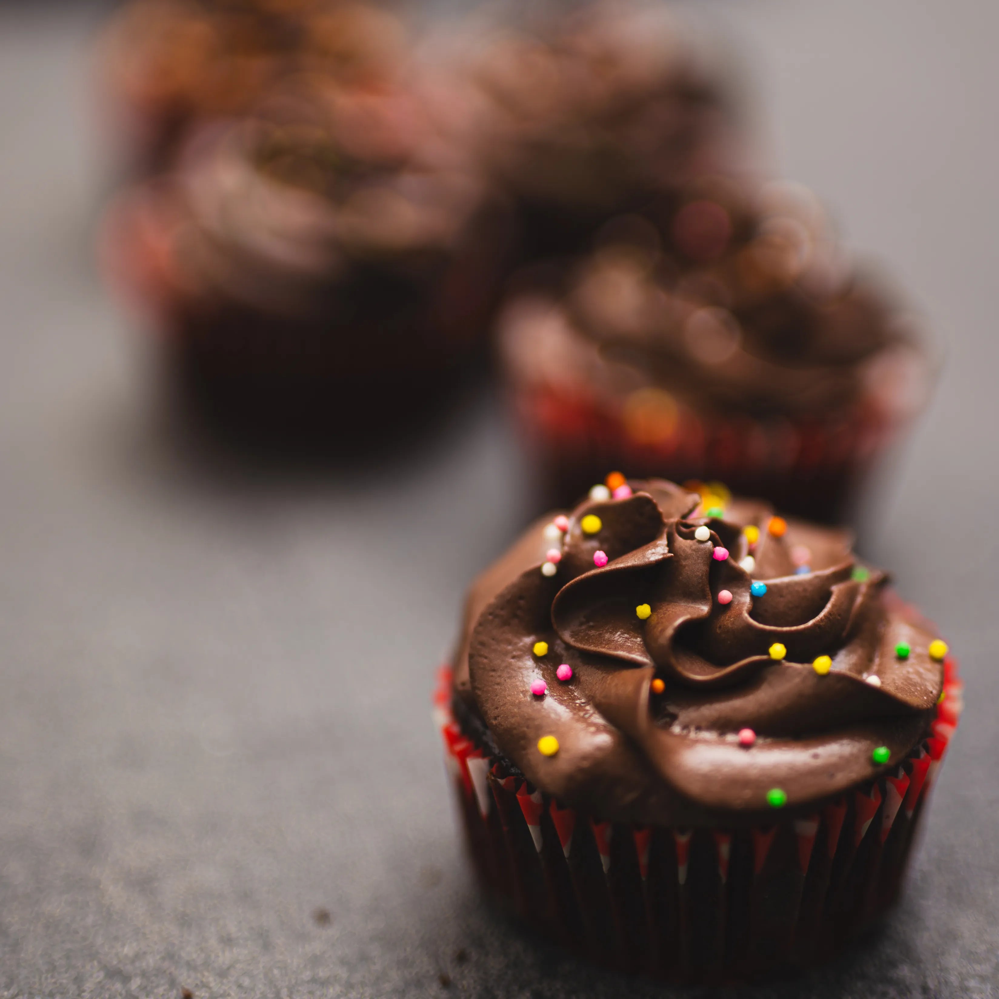 Decadent chocolate cupcakes with fluffy whipped chocolate frosting